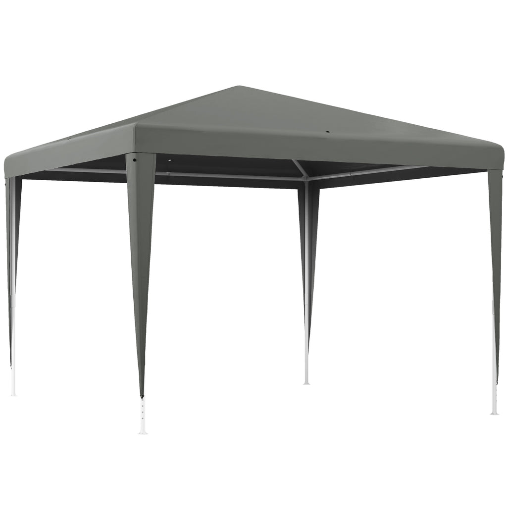 Outsunny 3x3m Folding and Portable Garden Gazebo for Parties with UV Protection Cover, Grey
