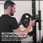 SPORTNOW 2x5 kg Weight Plate Set with 5 cm Hole and 3 Handles, Steel with Plastic Coating, Black