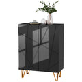HOMCOM Modern Shoe Rack for 15-20 Pairs of Shoes, Adjustable Shelves and Soft Closing, Black - Borgè