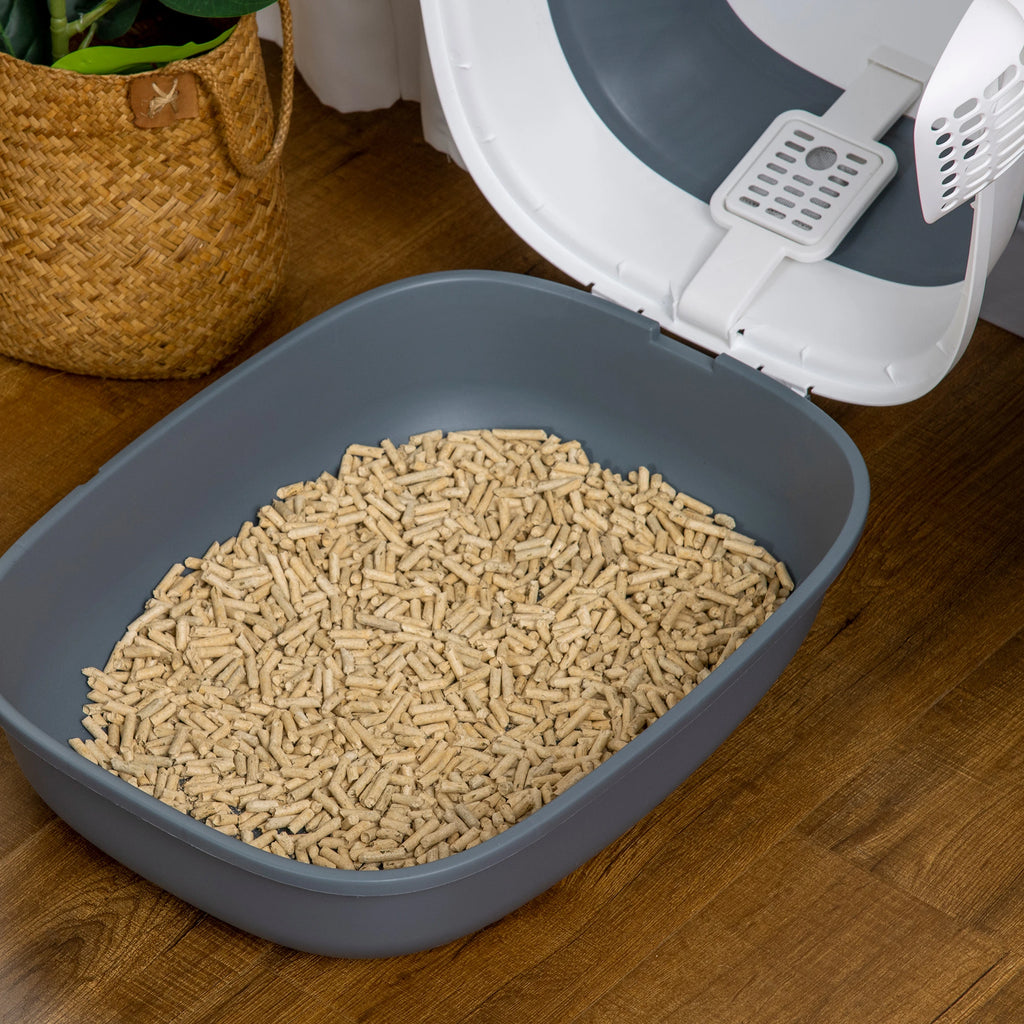 Cat Litter Box with Scoop and Deodorizer, Foldable Design with Handle, 52x41x38 cm - Borge' Group Limited