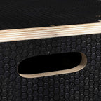 3-Height Plyometric Jump Box in Non-Slip Wood, 41-36-31cm, Black