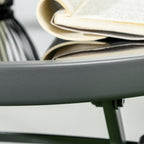 3 Piece Garden Set with 2 Chairs 53.5x64x93 cm and Coffee Table Ø45x50 cm, in Metal, Light Grey