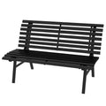 Outsunny Outdoor Bench in 2 -seater Aluminum St slable, 123x67x79cm, Black - Borgè