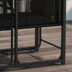 Opulent 3-Piece Garden Set by Outsunny: 2 Luxurious Chairs (50x51.5x67 cm) & Elegant Table (110x60x75 cm) in Composite Wood - Borgè