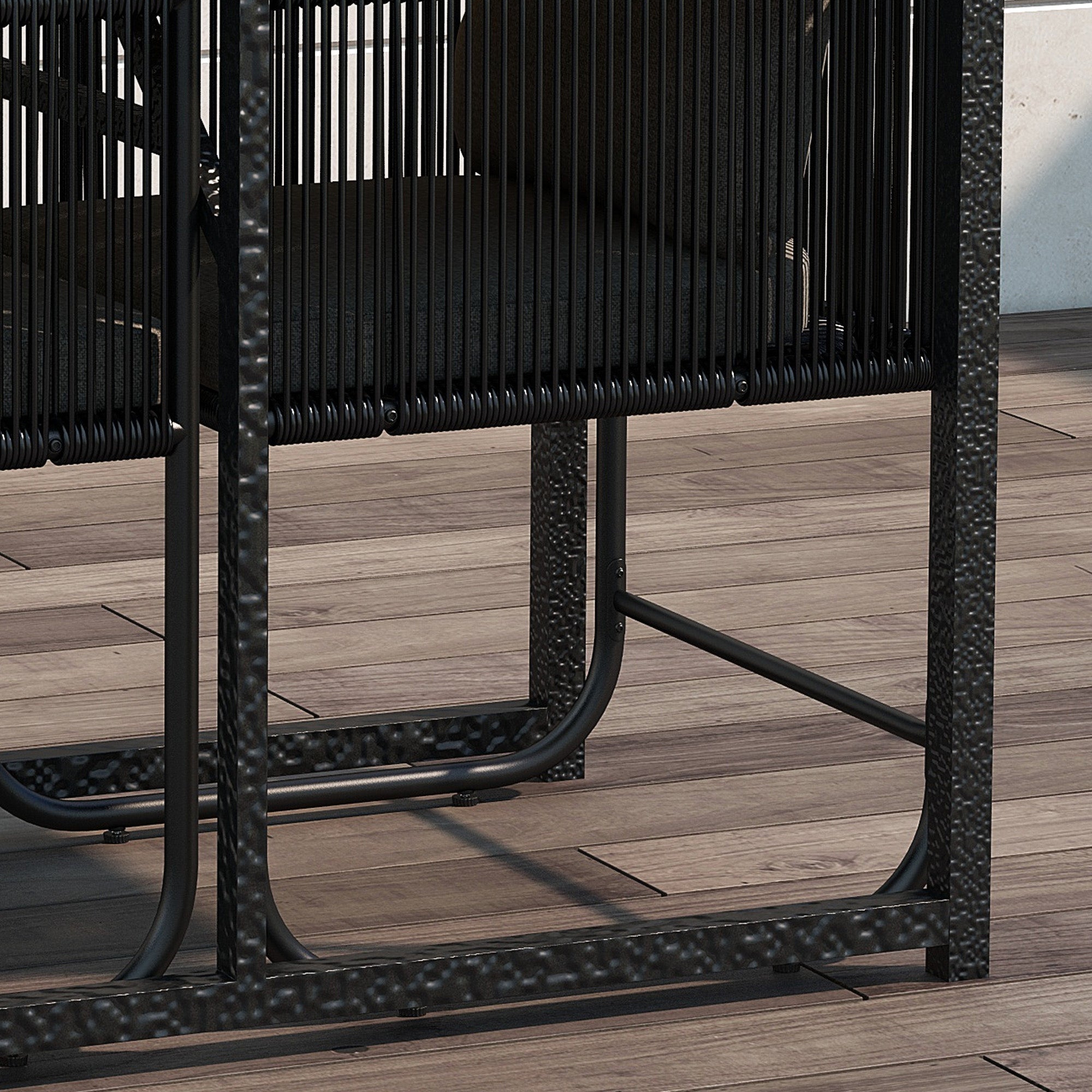 Opulent 3-Piece Garden Set by Outsunny: 2 Luxurious Chairs (50x51.5x67 cm) & Elegant Table (110x60x75 cm) in Composite Wood - Borgè