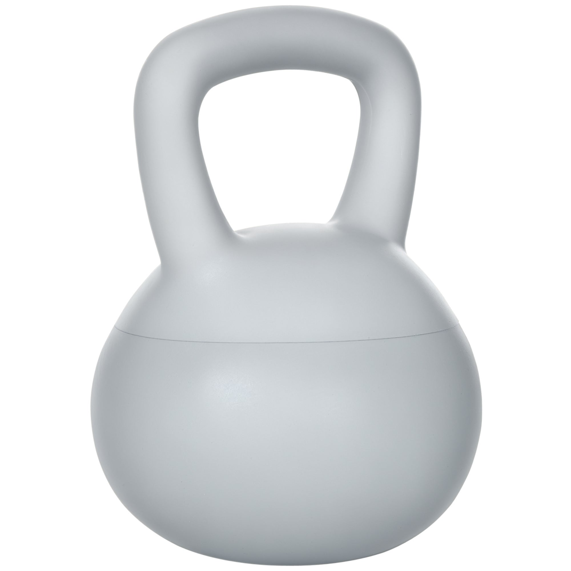 SPORTNOW Kettlebell 4kg in PVC and Metal Sand for Shoulder and Bicep Training, 19x19x26 cm, Grey