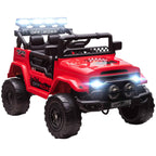 AIYAPLAY Children's Off-Road Vehicle with Lights, Horn, Belt and Remote Control, Made of PP and Metal, 99x66x68.5 cm, Red