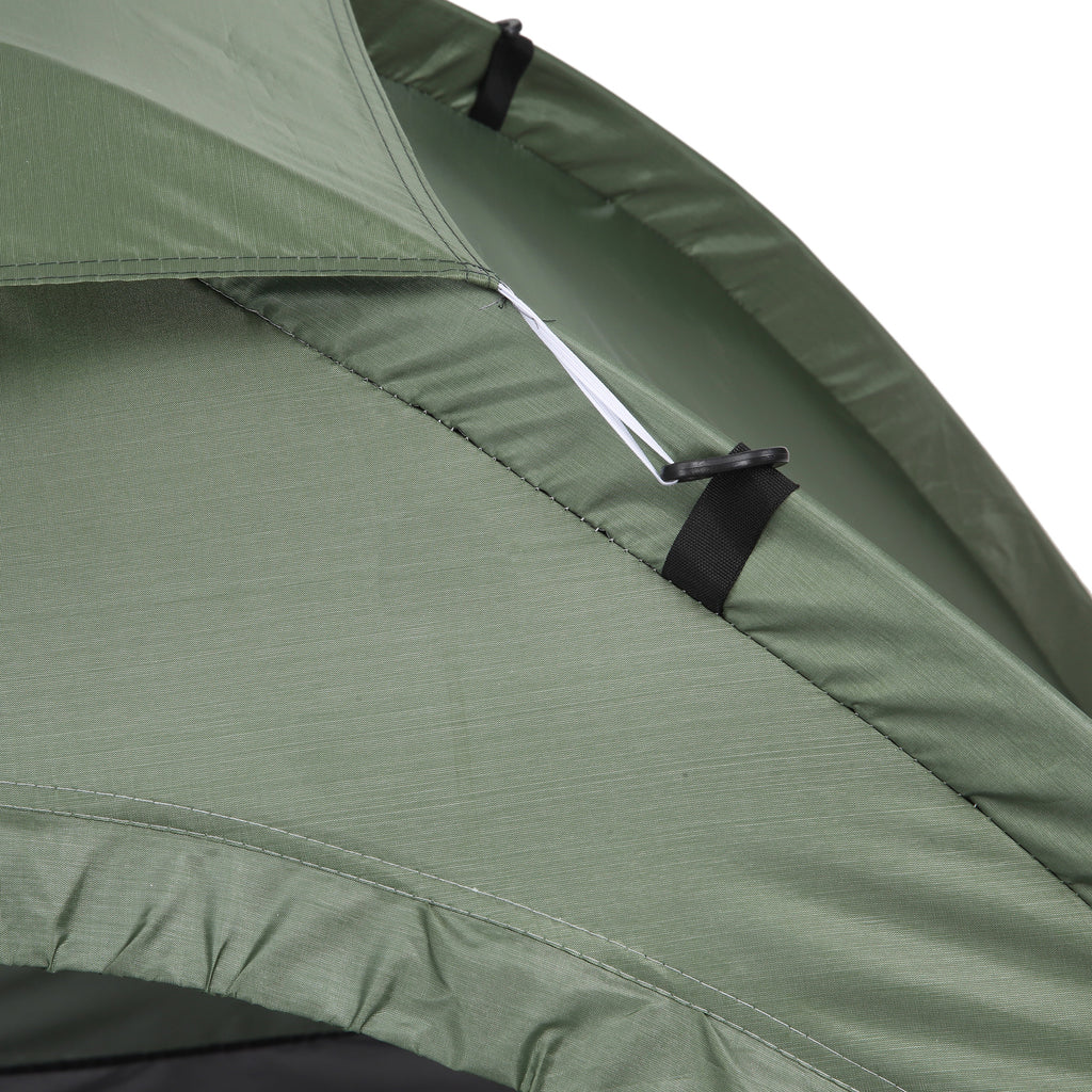 Igloo Camping Tent with Zipper Door, Mosquito Net and Mesh Windows, 206x152x110 cm, Green
