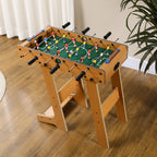 Folding Wooden Table Football with 6 Rods, 18 Players and Scoreboard, 69x37x70cm - Borge' Group Limited