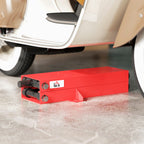 Steel Motorcycle Lift Stand Capacity 500kg, Foldable with Adjustable Height and Crank, Red