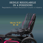 Pedal Go Kart for Kids Ages 3-8 with Adjustable Seat and EVA Wheels, 100x58x58.5 cm, Pink and Black