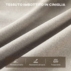 HOMCOM 2-Seater Modern Sofa Upholstered in Beige Chenille, Made of Steel, Sponge and Plywood, 120x73x76 cm