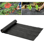 Outsunny 50x2m 100g/m² Weed Control Fabric Black Fabric for Vegetable Garden, Greenhouse, Garden Draining and Breathable with Grid