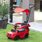 Push Car for Children 12-36 Months with Mercedes License, Canopy and Handle, 85.5x40. 5x95 cm, Red