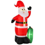 Luminous Inflatable Santa Claus 240cm with Gift Bag LED Lights Christmas Decoration