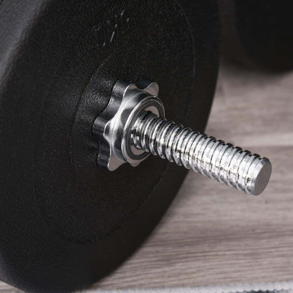 50kg Dumbbell Set (8x5kg, 4x1.5kg), Gym Weights with 12 Discs of 1.5kg, 5kg, 25mm, for Home Training