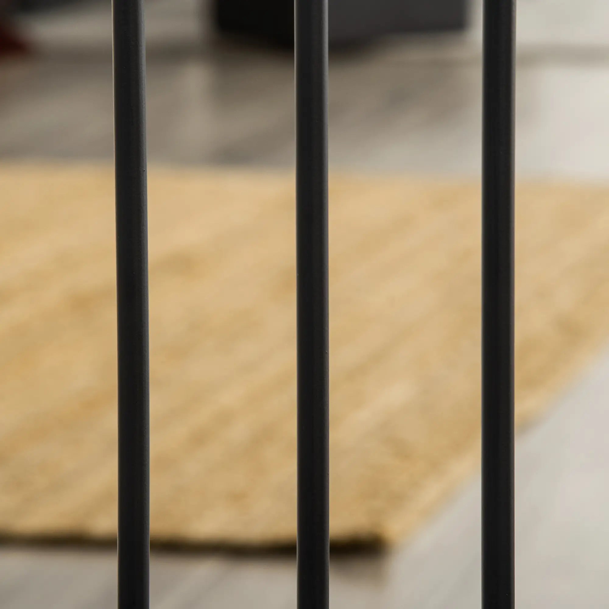 Push Fit Dog Gate, Extendable 74-80cm with Automatic Closure, Black - Borge' Group Limited