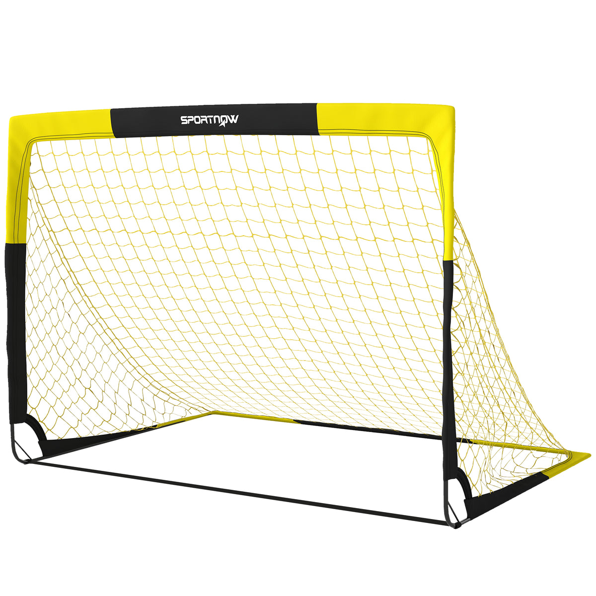 SPORTNOW Pop-Up Folding Soccer Goal with Carry Bag, Yellow