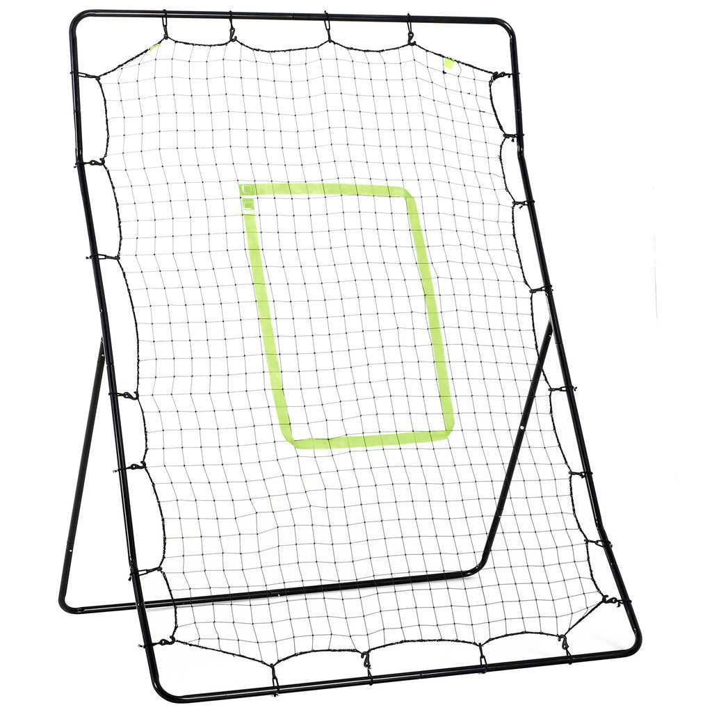 Foldable Football and Baseball Rebounder with Accuracy Zone, Made of PE and Metal, 123x90x174 cm, Black