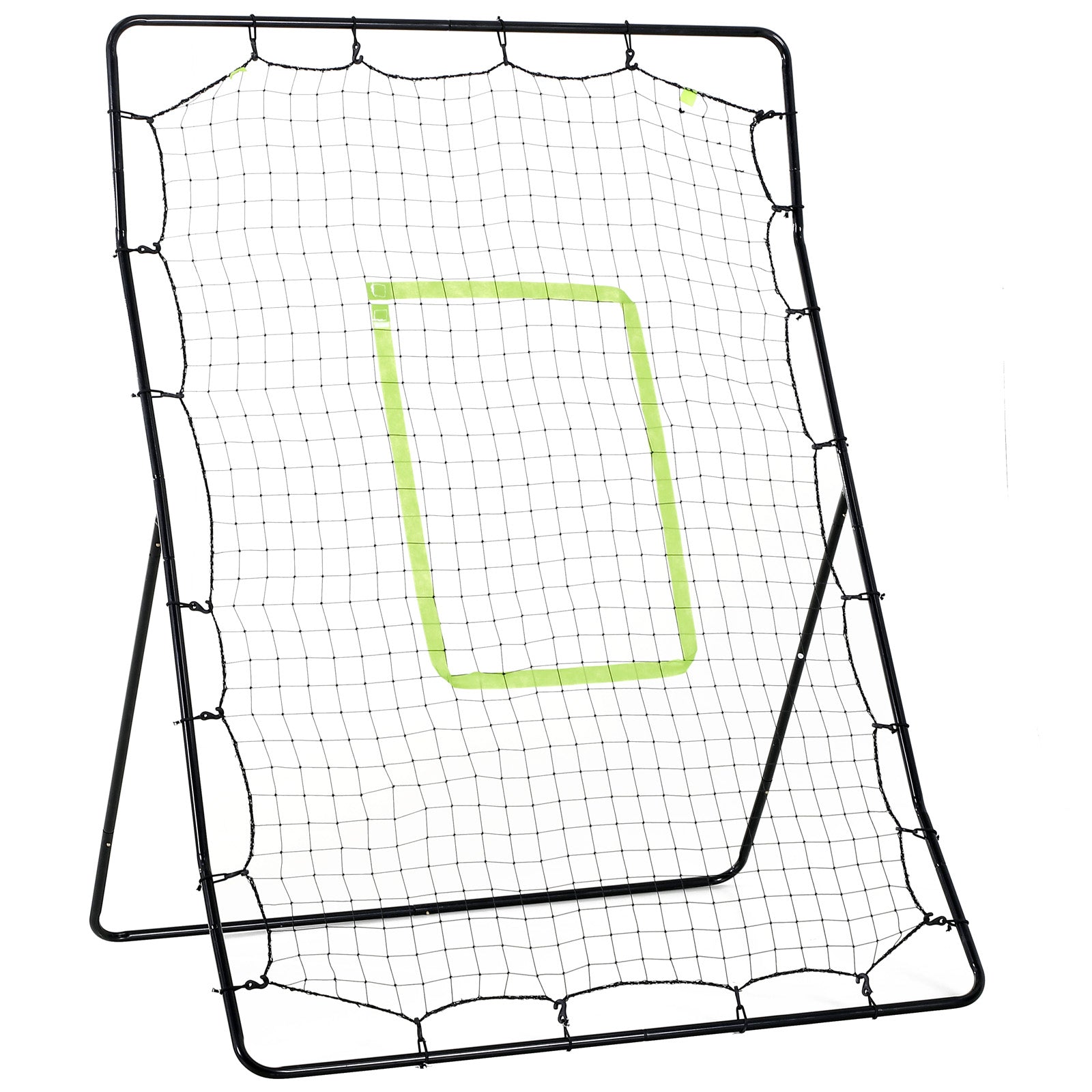 Foldable Football and Baseball Rebounder with Accuracy Zone, Made of PE and Metal, 123x90x174 cm, Black