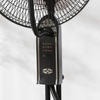 Adjustable Misting Fan 3 Speeds and 3 Modes, 75° Oscillation, Remote Control, Black