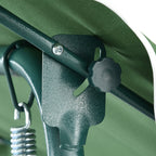 3-Seater Swing with Adjustable Canopy and Cushions, in Steel and Polyester, 170x110x153 cm, Green and White