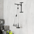 SPORTNOW Pulley Machine Home Gym and LAT Pulley Machine, Universal Weight Plate Attachment and Accessories