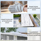 Resin Garden Shed with Floor, 2 Locking Doors, Window, 2.4 x 1.3 m, Grey