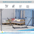 Outsunny Adjustable Hammock Support Frame Max. Capacity 120kg