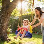 Outsunny 3-in-1 Garden Swing Set for Kids with Adjustable Rope, 42x33x120-180 cm, Blue