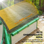 Outsunny 3x2 m Tunnel Greenhouse with Extra Shading Net, Windows and Zip Entrance, in PE and Steel, Green