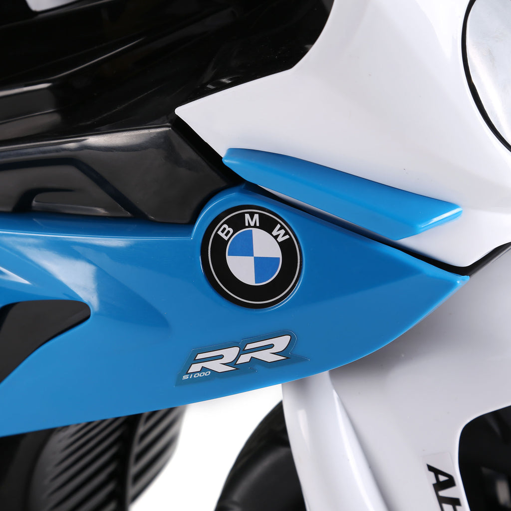 HOMCOM Electric Motorcycle for Children 18-36 Months with BMW License, 6V, with 3 Wheels, Headlights, Music, 2.5 km/h, Max 20kg, Blue
