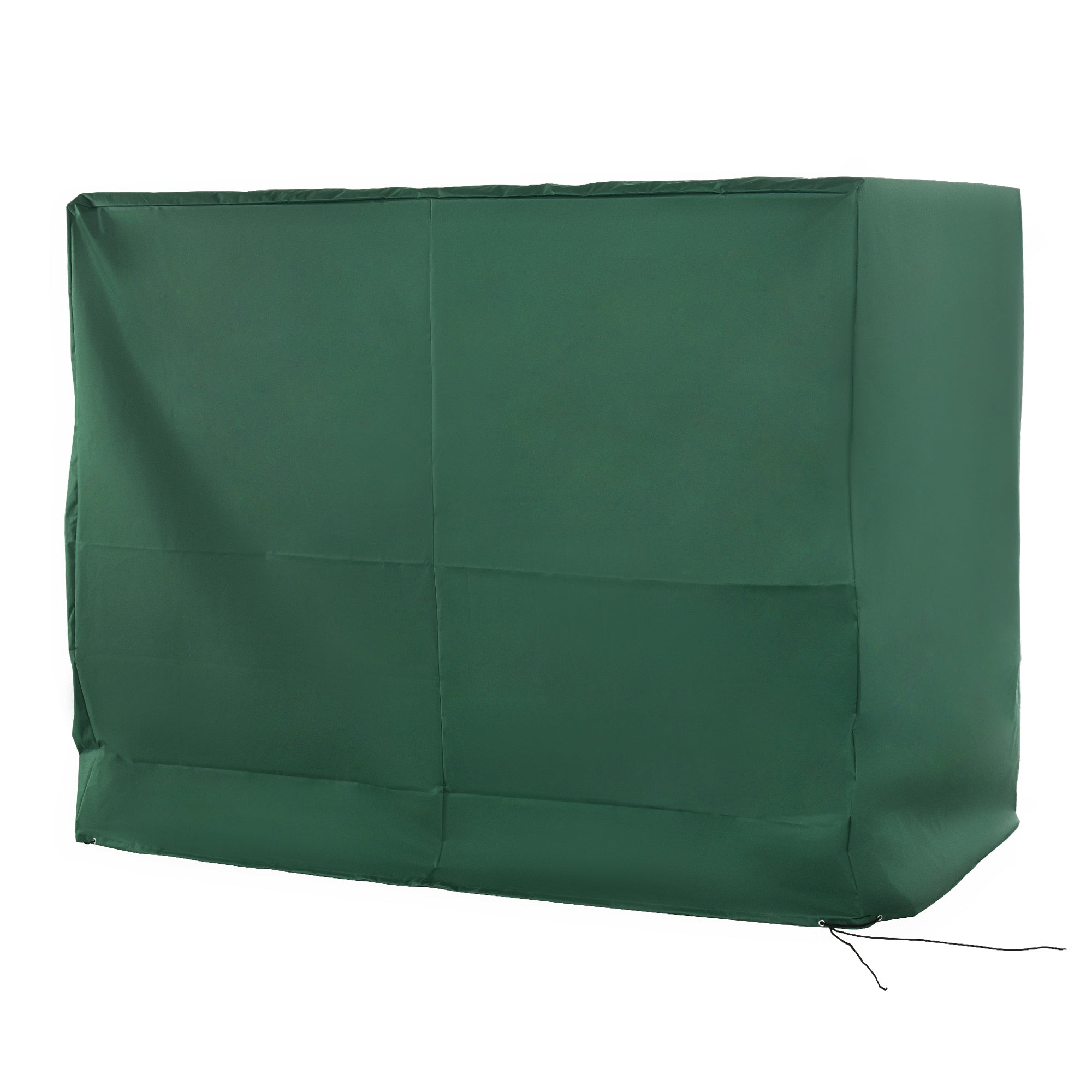 3 Seater Oxford Fabric Garden Swing Cover with Rope Closure, 240x133x185cm, Green