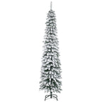 CHRISTMAS TREE - Snowy Christmas Tree with 490 Metal and Plastic Branches, 54x54x210 cm, Green