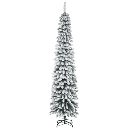 CHRISTMAS TREE - Snowy Christmas Tree with 490 Metal and Plastic Branches, 54x54x210 cm, Green