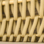 Outdoor lounge with 2-seater sofa, 2 armchairs with cushions and glass table - Borgè