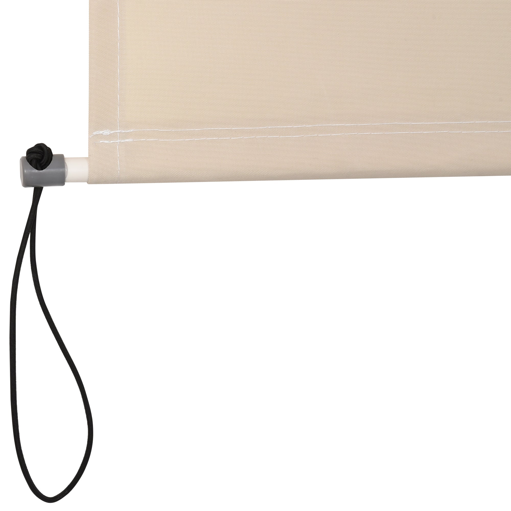 Roller Shade Awning with Crank Handle, Wall or Ceiling Mounted, 120x200cm, Beige