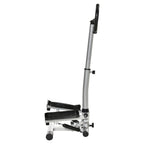 Stepper with LCD Monitor, Adjustable Handlebar and Elastic Bands, Made of Steel and ABS, 55x53x118-128 cm, Black and Silver