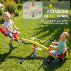 Swing Seesaw 360° Rotating 253x96x75 cm Multicolor