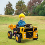 Truck for Children 3-5 Years with 12V Engine, Electric Car for Children with Music and Headlights, Yellow
