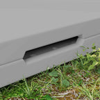 Outsunny Folding Camping Table, Adjustable to 2 Heights, in HDPE and Metal, 86x86x74 cm, White