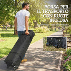 Outsunny 3x3m Pop Up Gazebo with Pockets, UPF 50+, with Sandbags and Wheeled Bag, White