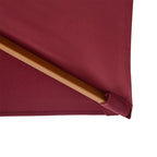 2x3m Waterproof Garden Umbrella with 8 Ribs, in Wood and Bamboo, Burgandy - Borge' Group Limited