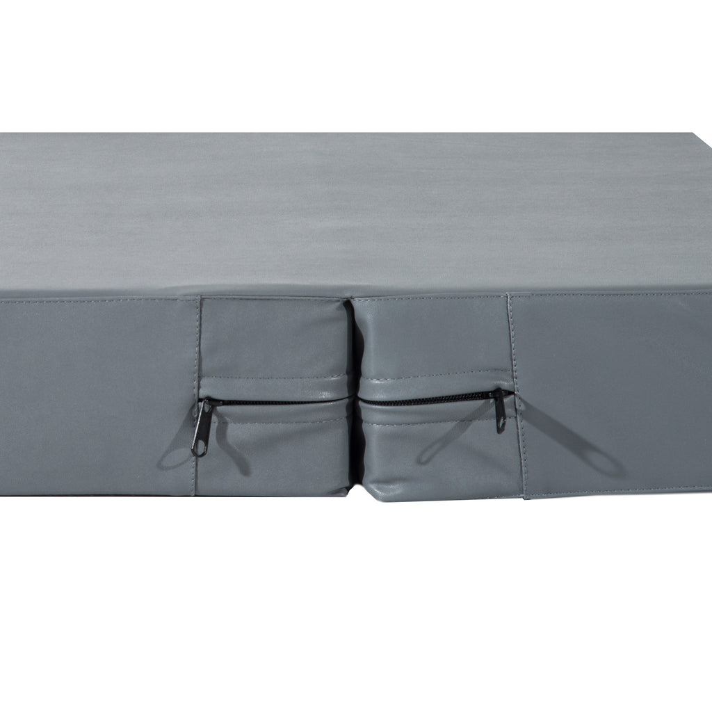 2-in-1 Dog Stairs, PU and Foam Mat, 45 x 39 x 20 cm, Grey