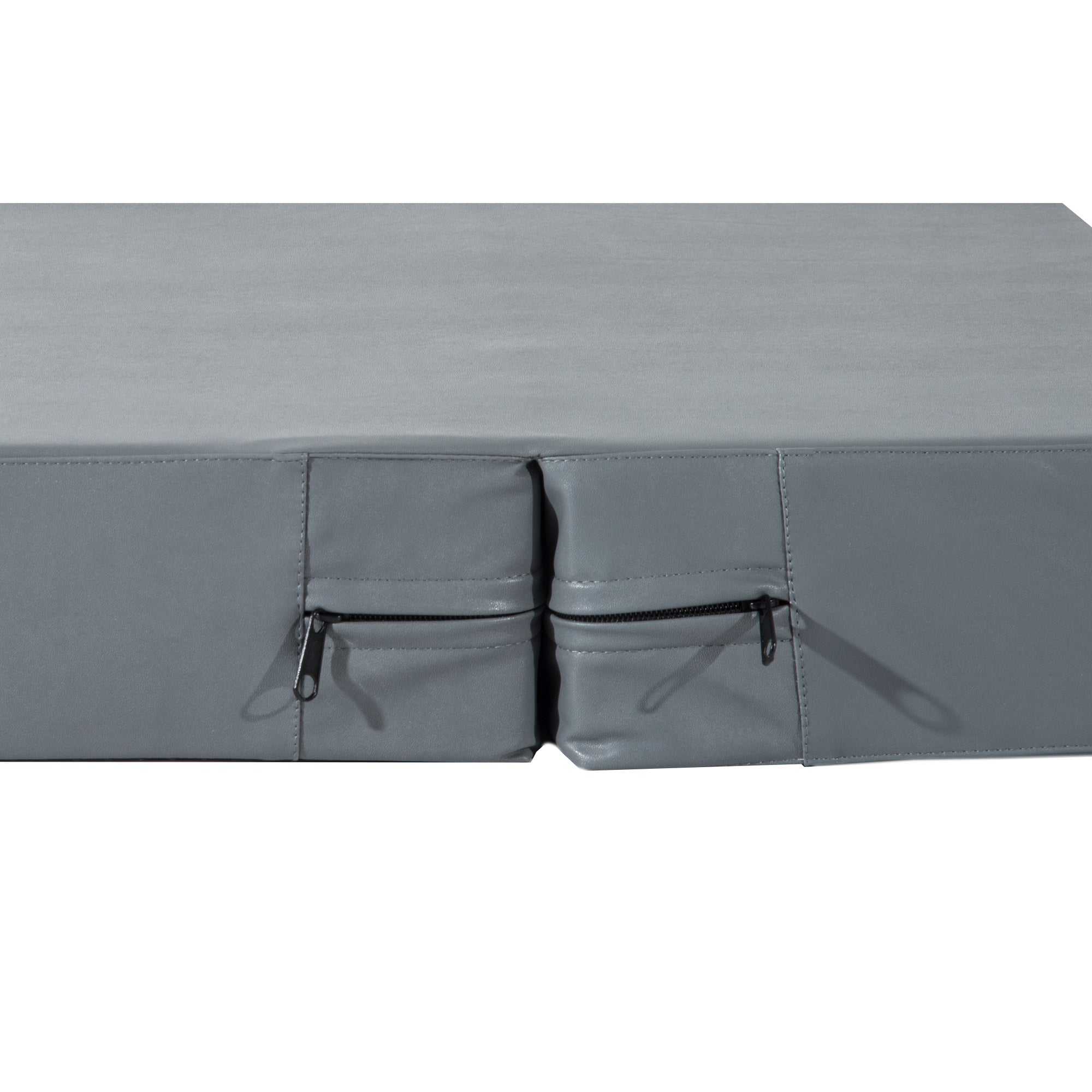 2-in-1 Dog Stairs, PU and Foam Mat, 45 x 39 x 20 cm, Grey