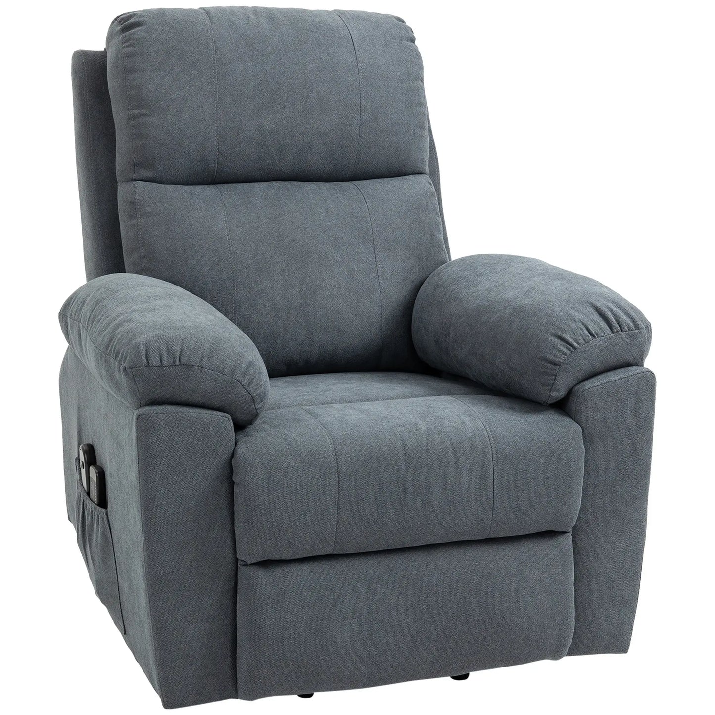 Lifting Armchair Reclining up to 135° with 8 Massage Points, Remote Control and Footrest 89x99x103 cm, Grey