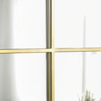 HOMCOM Modern Arched Wall Mirror 70x50cm for Bedroom and Living Room, Gold