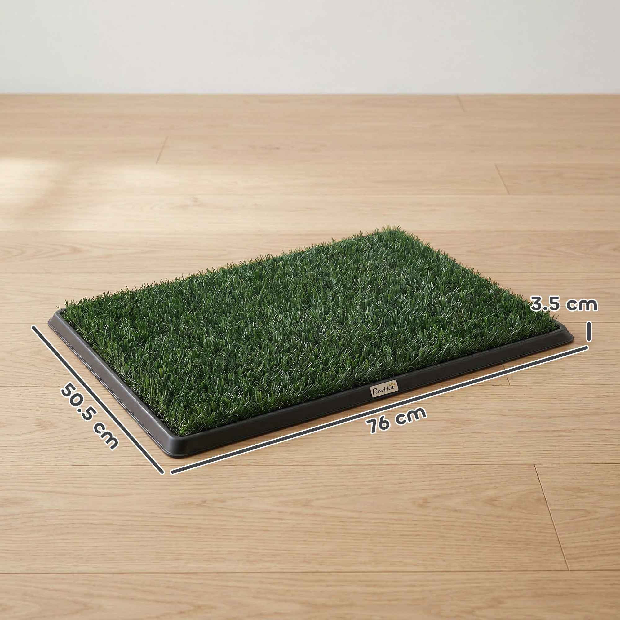 PawHut Washable Artificial Grass Dog Mat with Tray for Indoor and Outdoor Use 76 x 50.5 cm