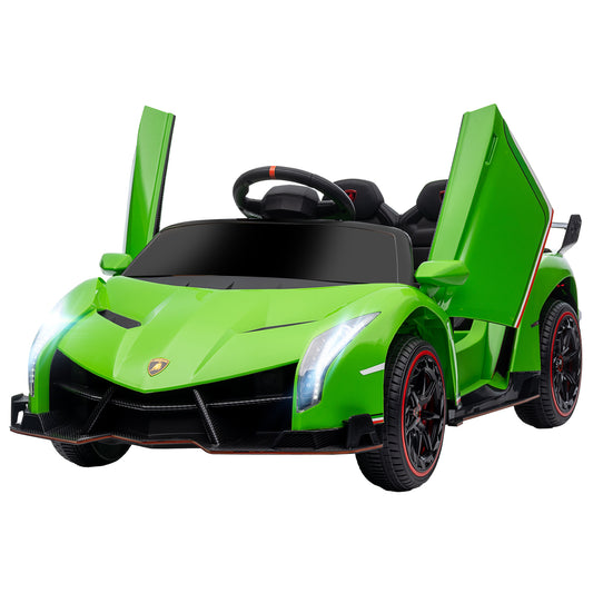 Homcom Electric Machine for Children Lamborghini Veneno 12v with remote control, age 3-6 years, green - Borgè