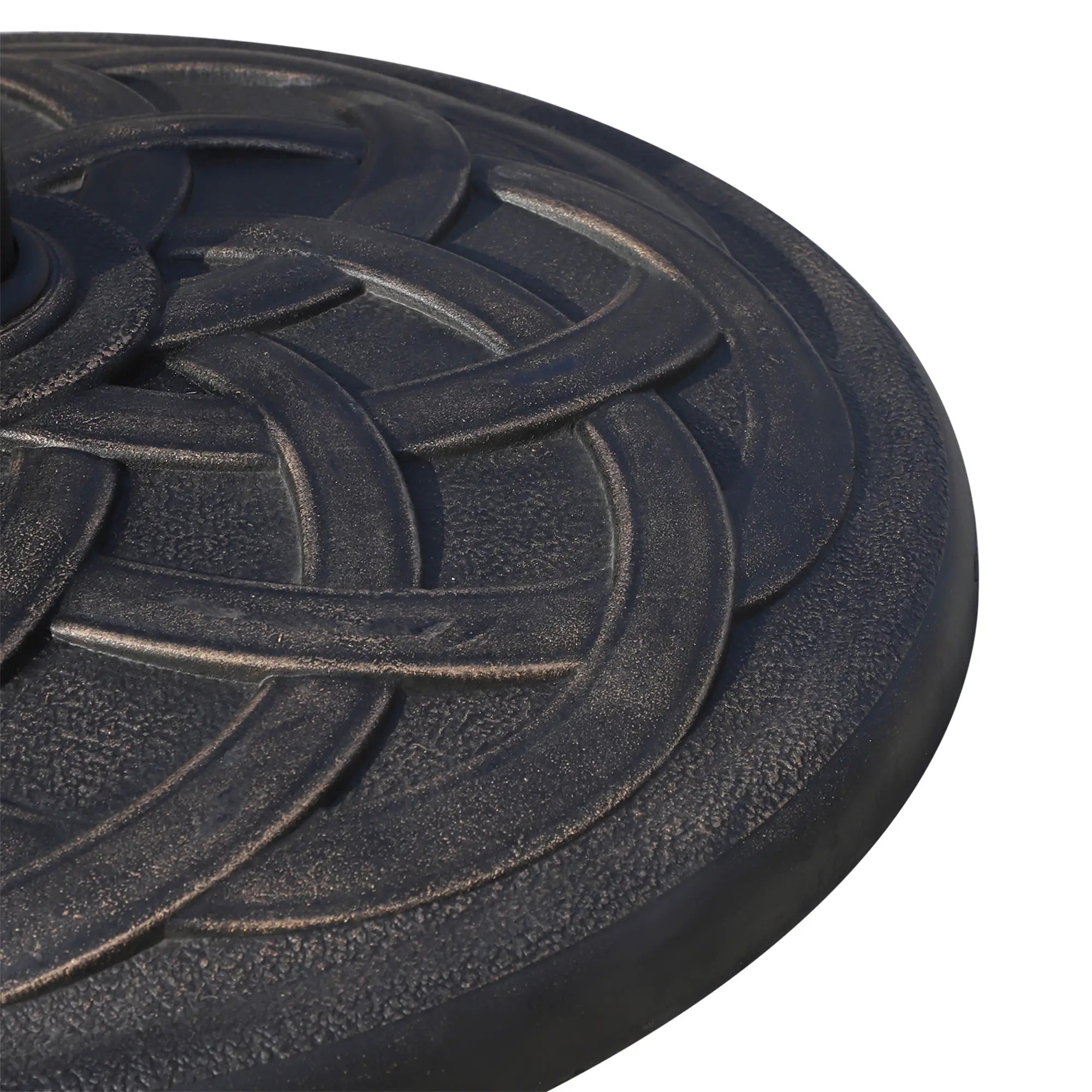 19kg Resin Umbrella Base with Decorations and Coupler, Rustproof, Φ54.5cm, Bronze - Borge' Group Limited